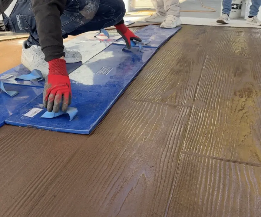 オーバーレイにスタンプで模様をつけている